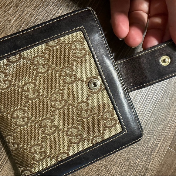 Authentic Gucci GG Canvas Bifold Wallet Brown Leather Trim Made in Italy - Picture 16 of 16